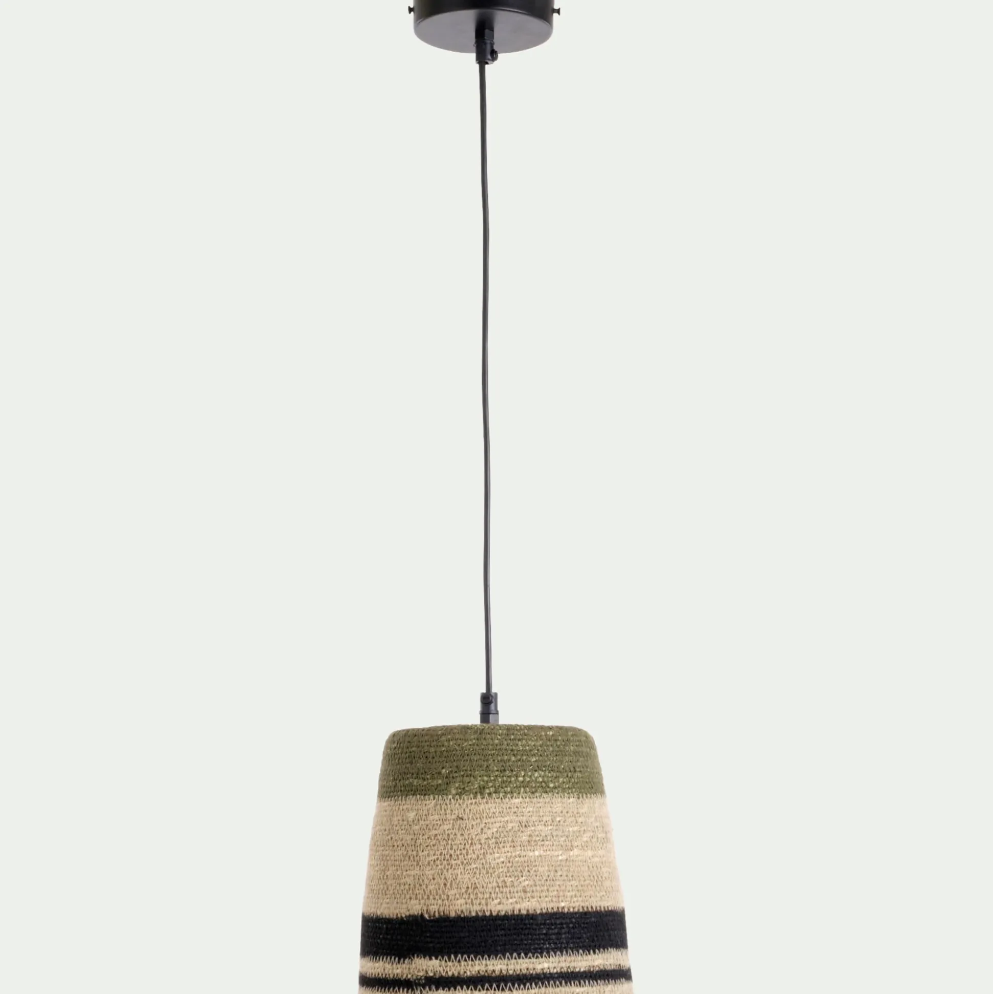 Suspension électrifiée en jonc de mer D14cm - naturel