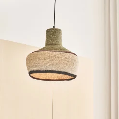 Suspension électrifiée en jonc de mer D30cm - naturel