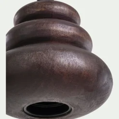 Suspension électrifiée en manguier H10cm - naturel