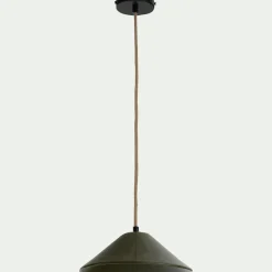 Suspension électrifiée en porcelaine D27,5cm - vert