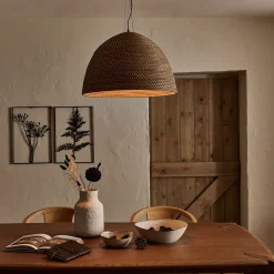 Suspension électrifiée en rotin D60cm - naturel