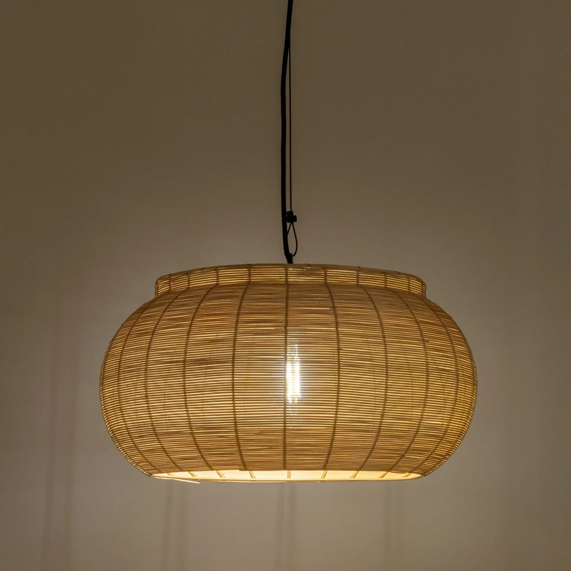 Suspension électrifiée en rotin D51cm - naturel