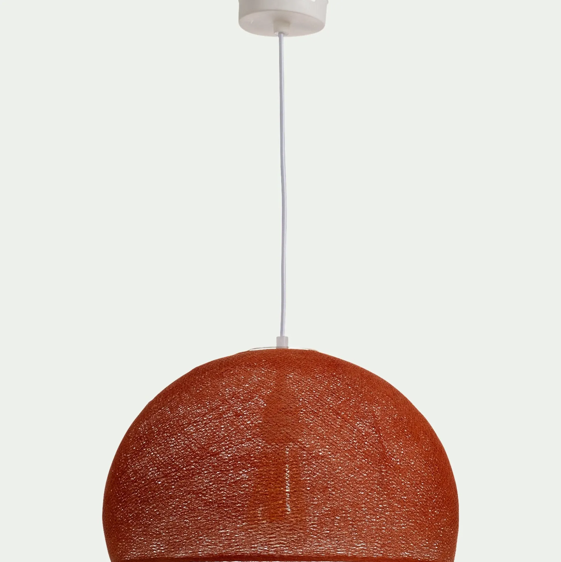 Suspension électrifiée en tissu D38cm - cuivre tanné