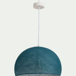 Suspension électrifiée en tissu D38cm - bleu
