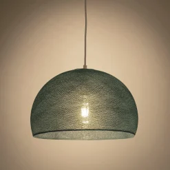 Suspension électrifiée en tissu D38cm - bleu