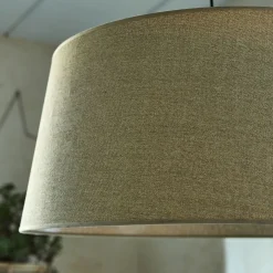 Suspension électrifiée tambour en papier tressé D78cm - naturel