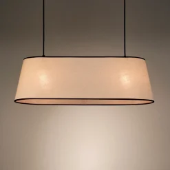 Suspension non éléctrifiée en jute L62cm - blanc