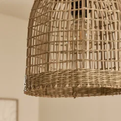 Suspension non électrifiée en jonc de mer D28cm - naturel