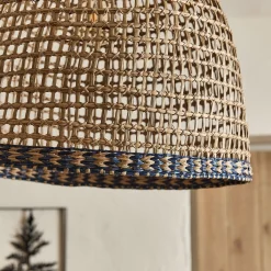 Suspension non électrifiée en jonc de mer D45cm - naturel