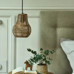 Suspension non électrifiée en rotin D20cm - naturel