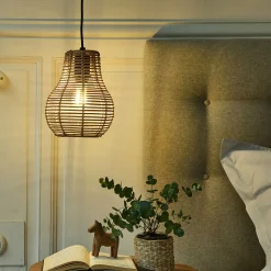 Suspension non électrifiée en rotin D20cm - naturel