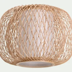 Suspension non électrifiée en bambou et papier D29cm - naturel