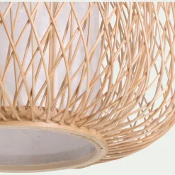 Suspension non électrifiée en bambou et papier D29cm - naturel