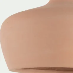 Suspension ronde en terre cuite D18,6cm - rose argile
