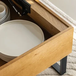 Table basse avec plateau relevable en bois L110cm - bois clair