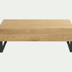 Table basse avec plateau relevable en bois L110cm - bois clair