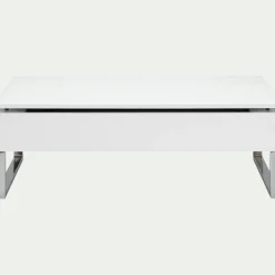 Table basse avec tablette relevable - blanc