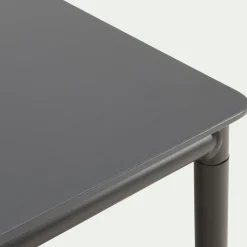 Table basse de jardin carrée en aluminium - gris