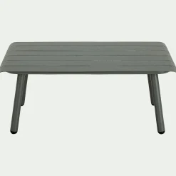 Table basse de jardin en aluminium - vert cèdre