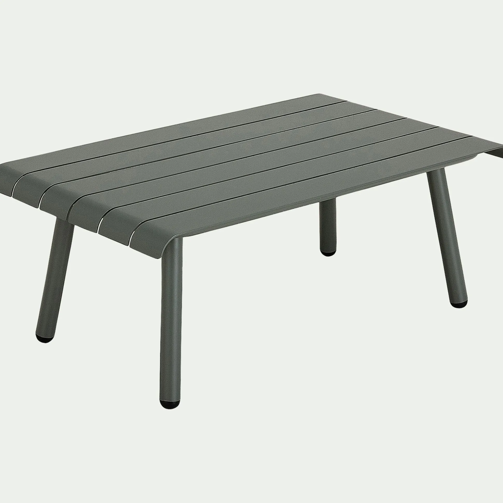 Table basse de jardin en aluminium - vert cèdre