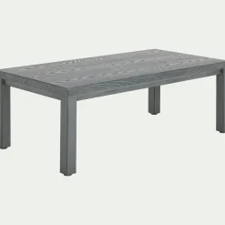 Table basse de jardin rectangulaire en aluminium - gris
