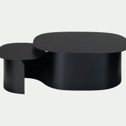 Table basse en acier L125xH37cm - noir