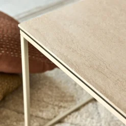 Table basse en travertin L110cm - beige