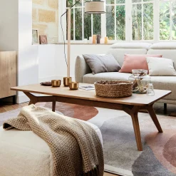 Table basse fixe en chêne - bois clair L150xl70xH40cm