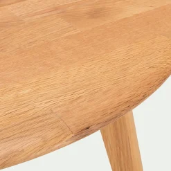 Table basse ronde en chêne massif - bois clair