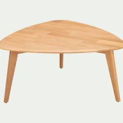 Table basse triangulaire en chêne massif - bois clair
