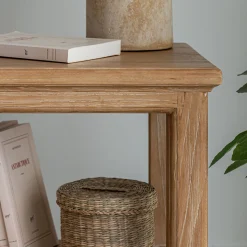 Table de chevet en orme L40xl35xH52cm - bois clair