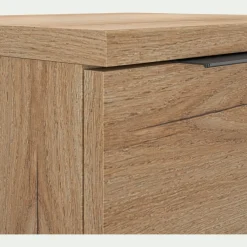 Table de chevet suspendue en bois 1 tiroir L40xl36xH19cm - bois clair