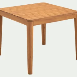 Table de jardin carrée en acacia - bois clair (4 places)
