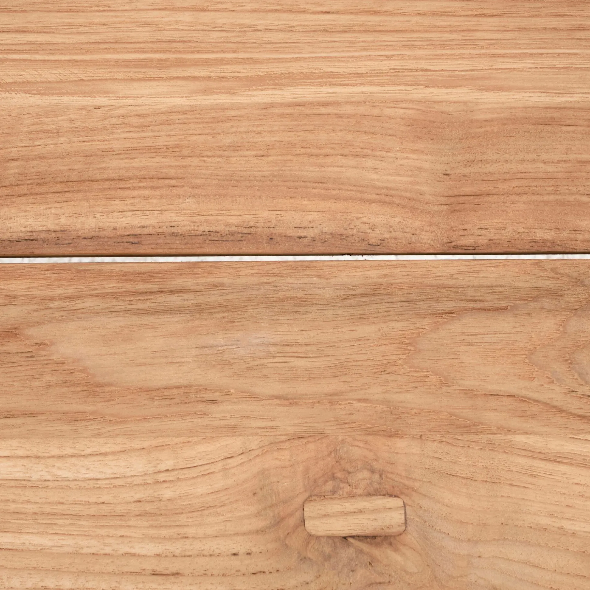 Table de jardin en teck et aluminium - bois clair (8 places)