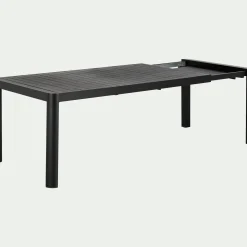 Table de jardin extensible en aluminium - noir (8 à 10 places)