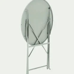 Table de jardin pliante en acier - vert olivier (2 places)