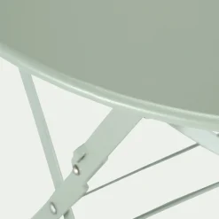 Table de jardin pliante en acier - vert olivier (2 places)