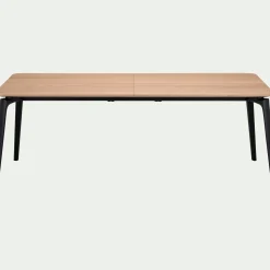 Table de repas extensible plaquée chêne - bois clair (8 à 12 places)