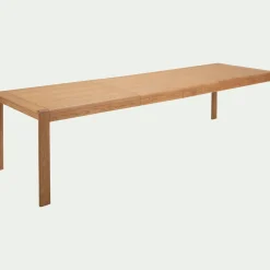 Table de repas extensible en chêne - bois clair (10 à 12 places)