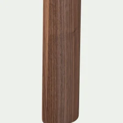 Table de repas fixe en noyer massif - bois foncé (6 places)