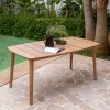 Table de repas jardin en acacia - bois clair (6 places)