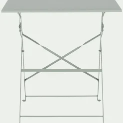Table de repas jardin pliante en acier - vert olivier (2 places)