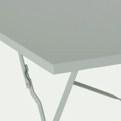 Table de repas jardin pliante en acier - vert olivier (2 places)