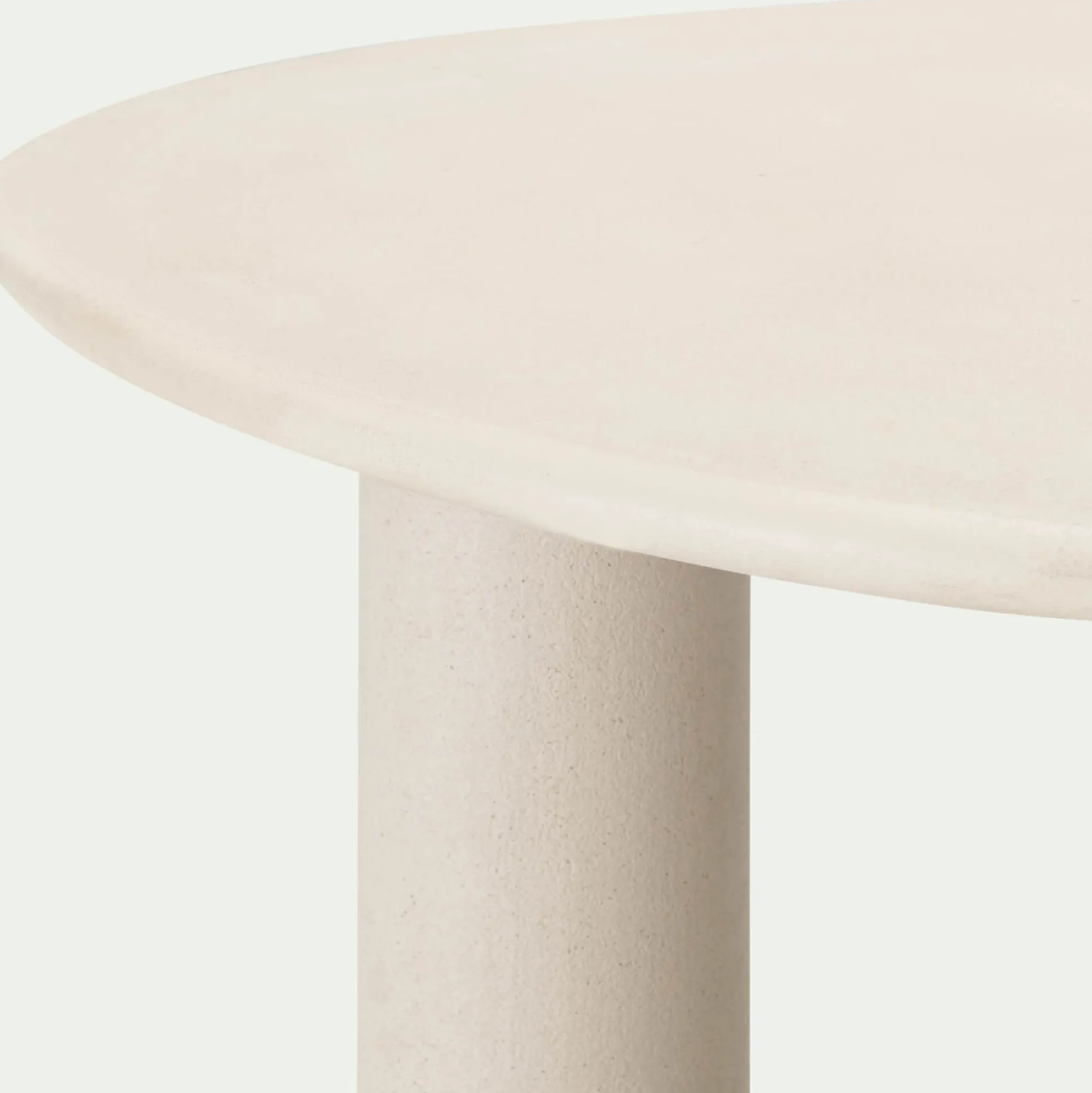 Table de repas organique en bois - blanc écru (8 à 10 places)