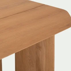 Table de repas ovale fixe en chêne massif - bois clair (8 places)