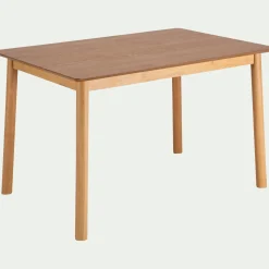 Table de repas rectangulaire en chêne et hévéa - bois clair (6 places)