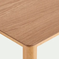 Table de repas rectangulaire en chêne et hévéa - bois clair (6 places)