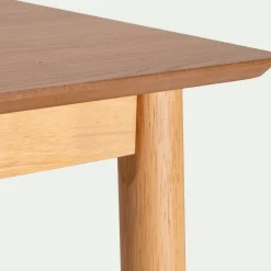 Table de repas rectangulaire en chêne et hévéa - bois clair (6 places)
