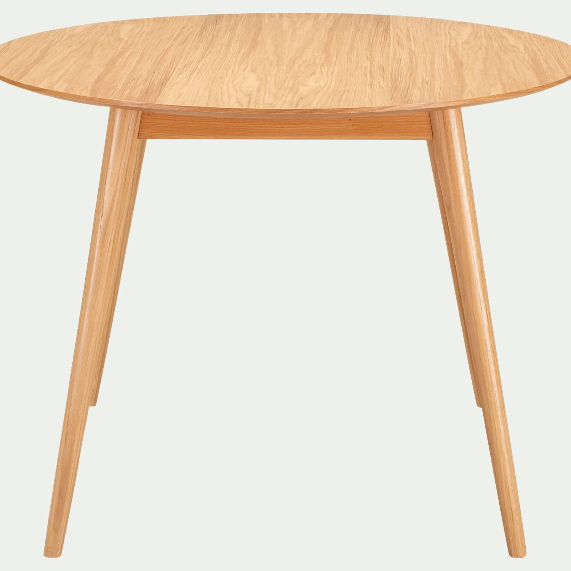 Table de repas ronde en bois de chêne - bois clair (4 places)