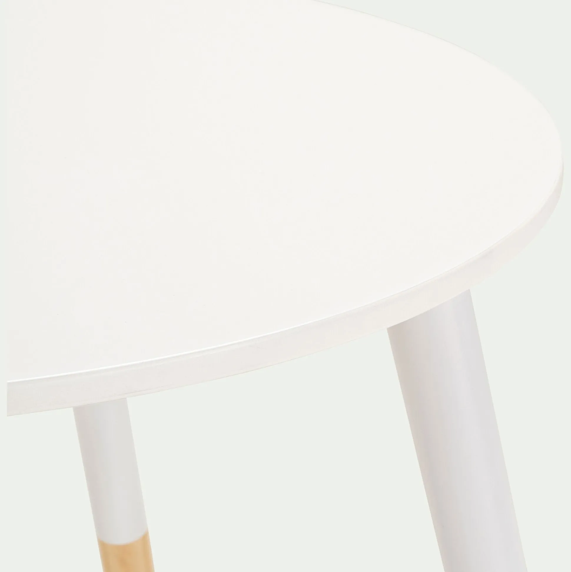 Table enfant en bois D60x47,7cm - blanc